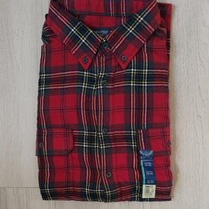 Faded Glory Red and Black Plaid Men's Shirt